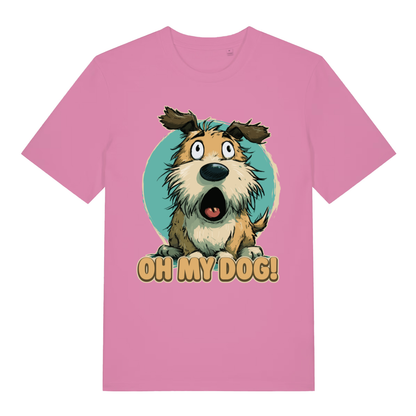 Pink Oh My Dog funny graphic t-shirt with bold Oh My Dog lettering  
