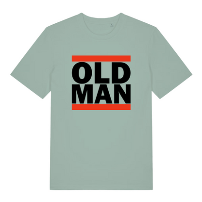 Aloe Old Man funny slogan t-shirt with bold lettering and red bars  