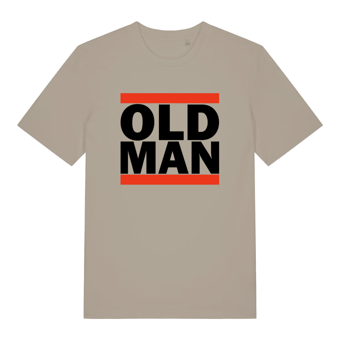 Beige Old Man funny slogan t-shirt featuring classic dad design  