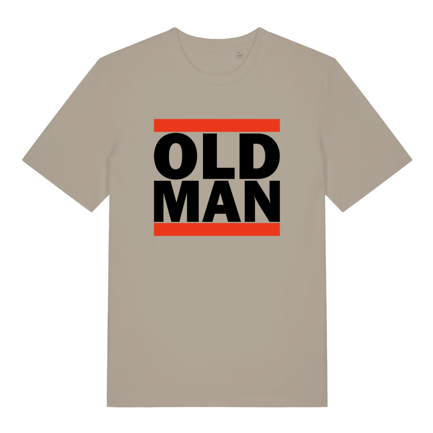 Beige Old Man funny slogan t-shirt featuring classic dad design  