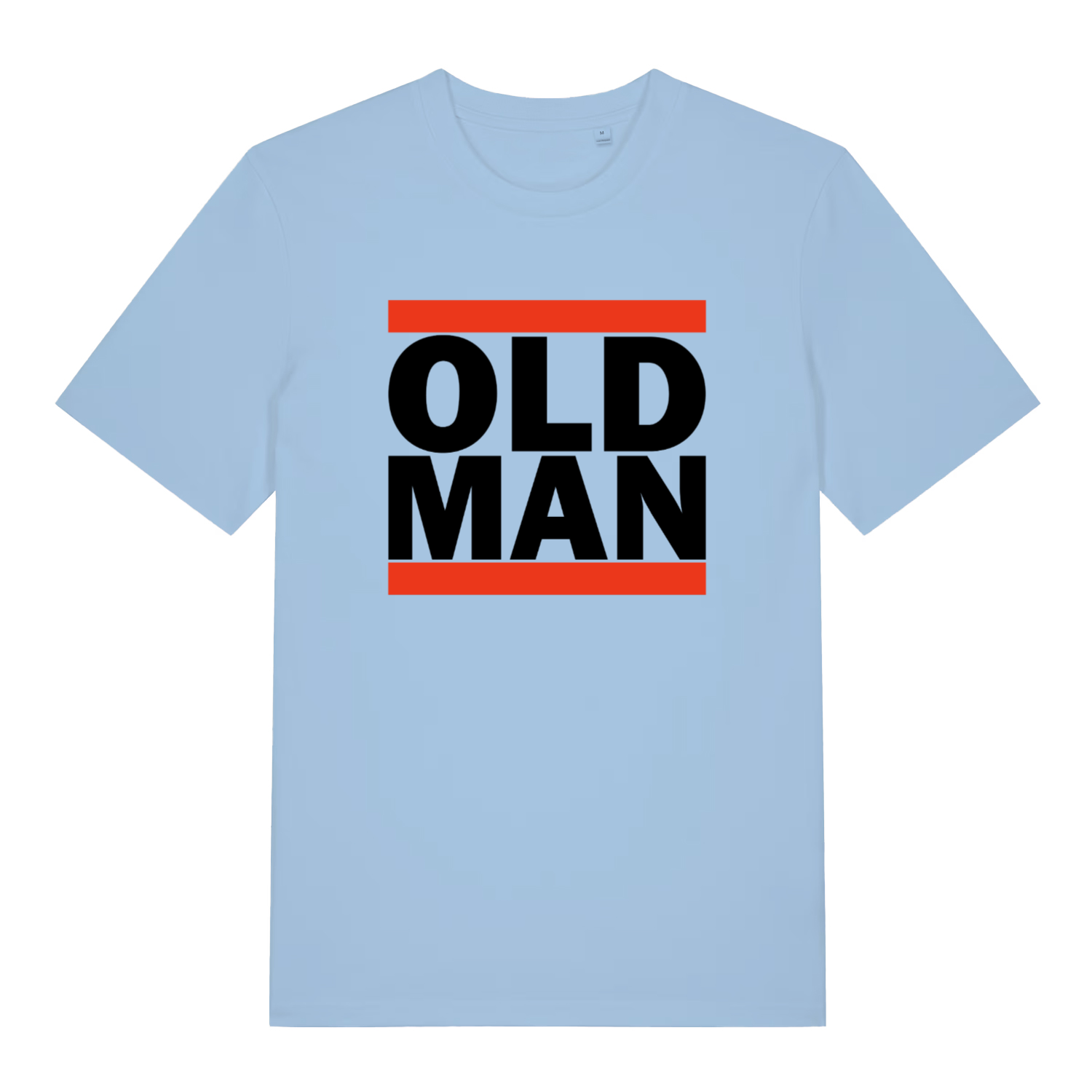 Sky blue Old Man funny slogan t-shirt with witty old man text  