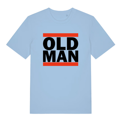 Sky blue Old Man funny slogan t-shirt with witty old man text  