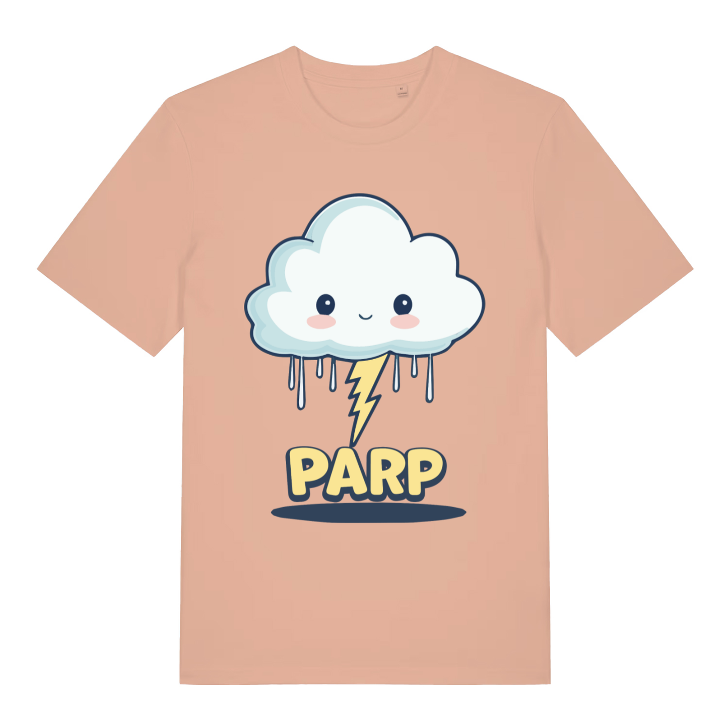 Peach Parp Kawaii funny graphic t-shirt showing adorable cloud PARP design  