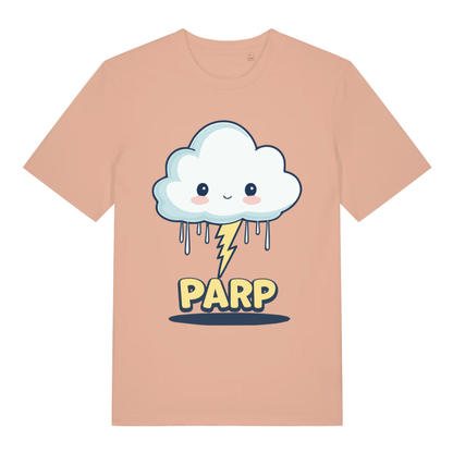 Peach Parp Kawaii funny graphic t-shirt showing adorable cloud PARP design  