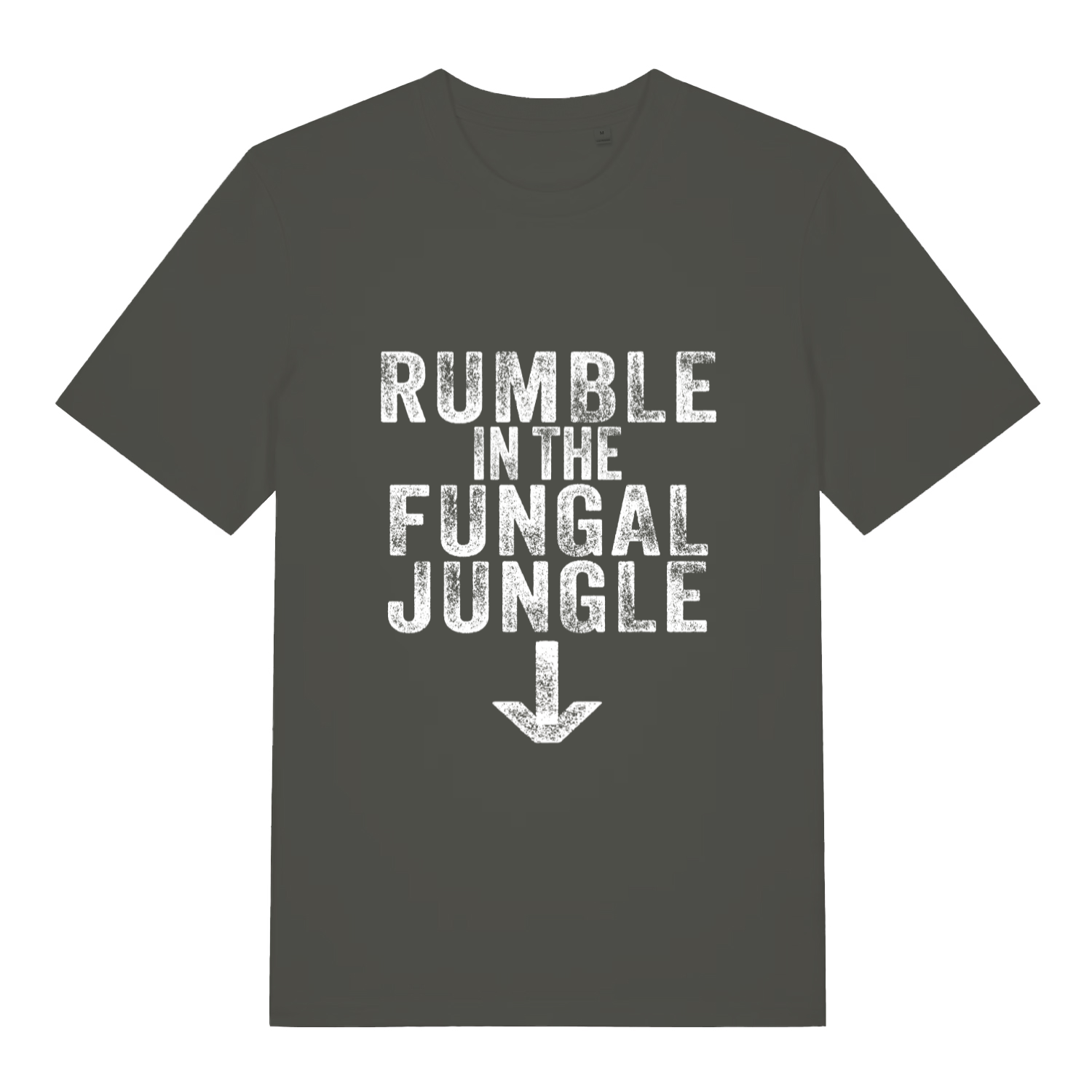 Khaki Rumble In The Fungal Jungle funny slogan t-shirt featuring ultimate mens rude slogan  
