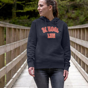 A woman in a black Mum hoodie with 