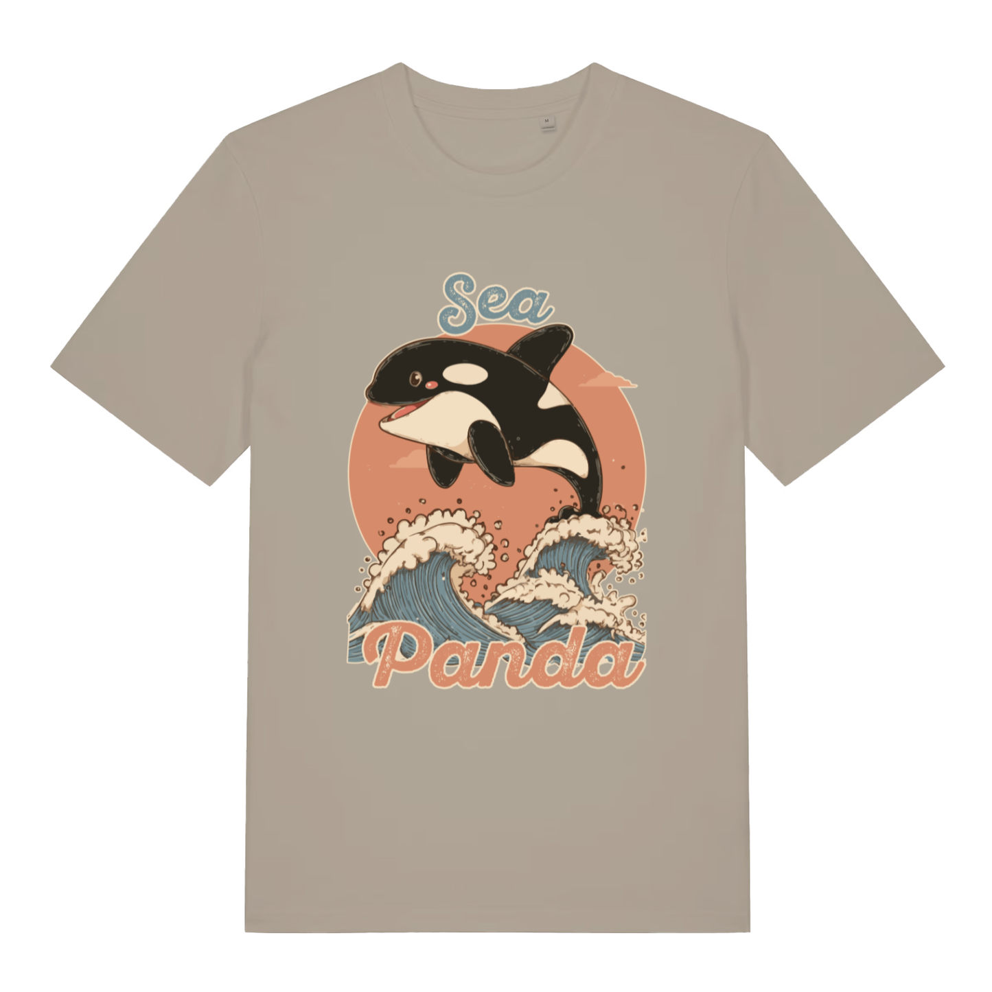Stone Sea Panda funny graphic t-shirt featuring ultimate kawaii orca artwork  