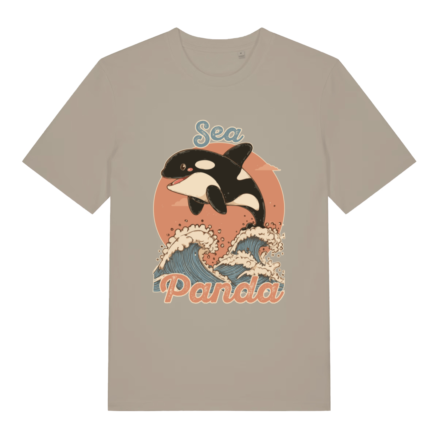 Stone Sea Panda funny graphic t-shirt featuring ultimate kawaii orca artwork  