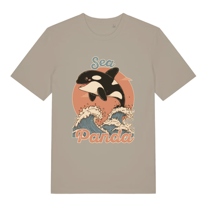 Stone Sea Panda funny graphic t-shirt featuring ultimate kawaii orca artwork  