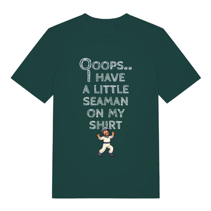 Glazed green Seaman funny rude slogan t-shirt featuring cheeky sailor graphic  