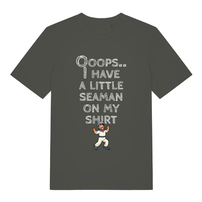 Khaki Seaman funny rude slogan t-shirt showing classic offensive seaman design  