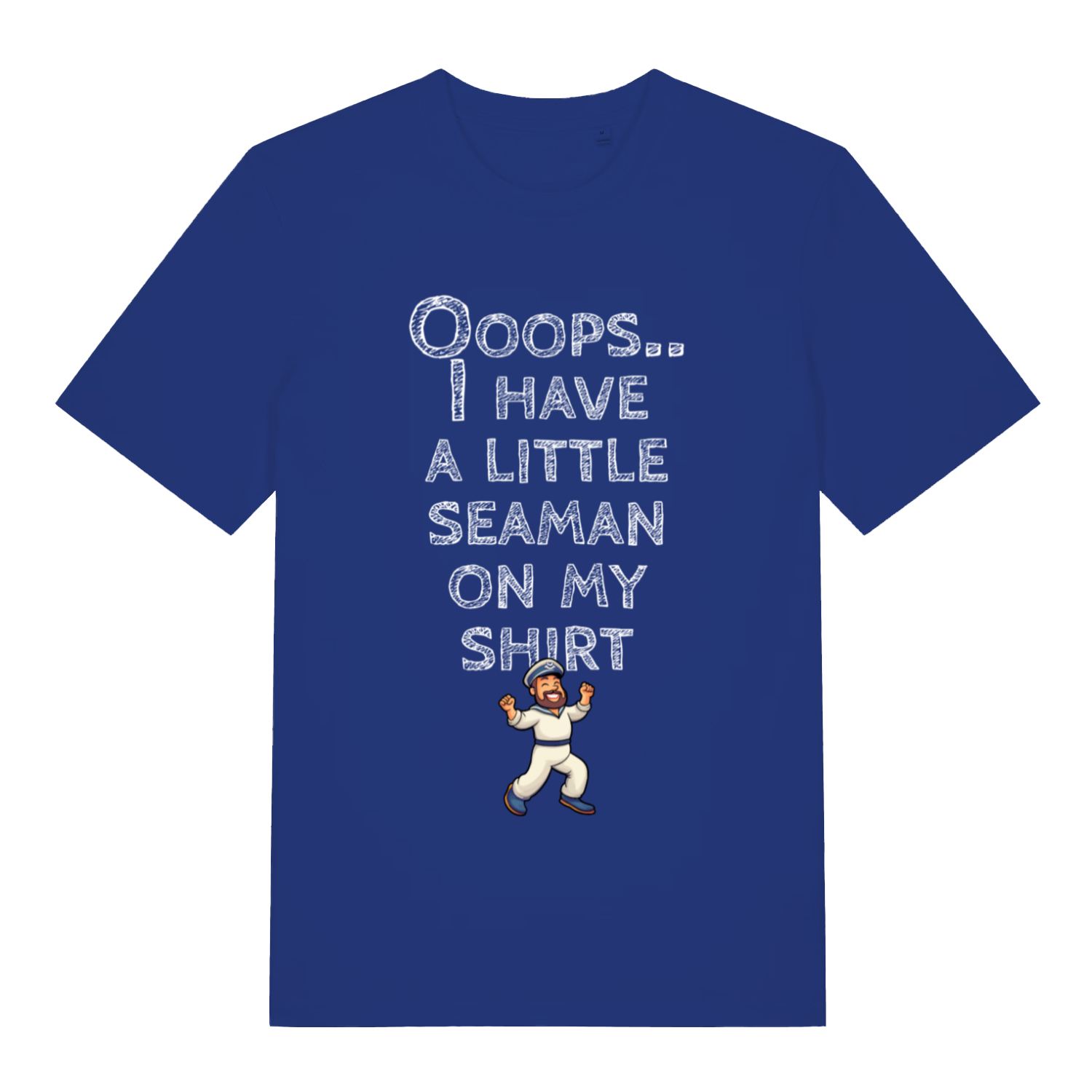 Blue Seaman funny rude slogan t-shirt featuring cheeky ladies sailor graphic  
