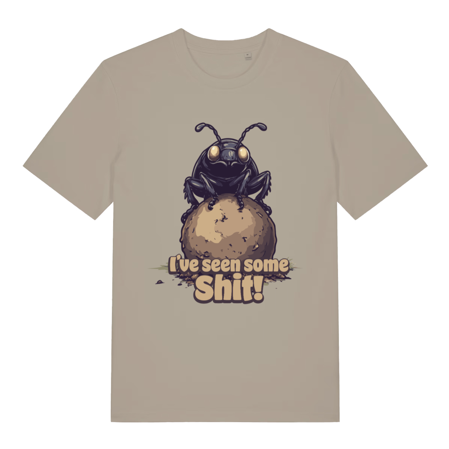 Stone I’ve Seen Some Shit funny graphic t-shirt featuring ultimate dung beetle graphic  