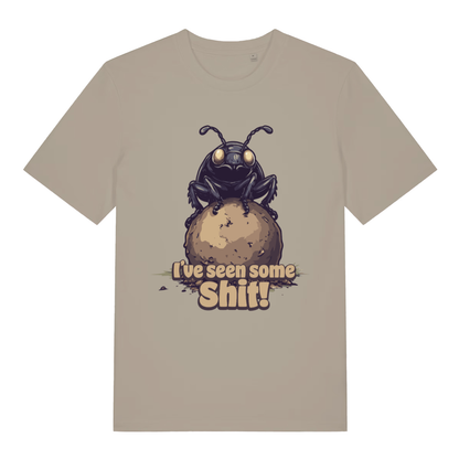 Stone I’ve Seen Some Shit funny graphic t-shirt featuring ultimate dung beetle graphic  
