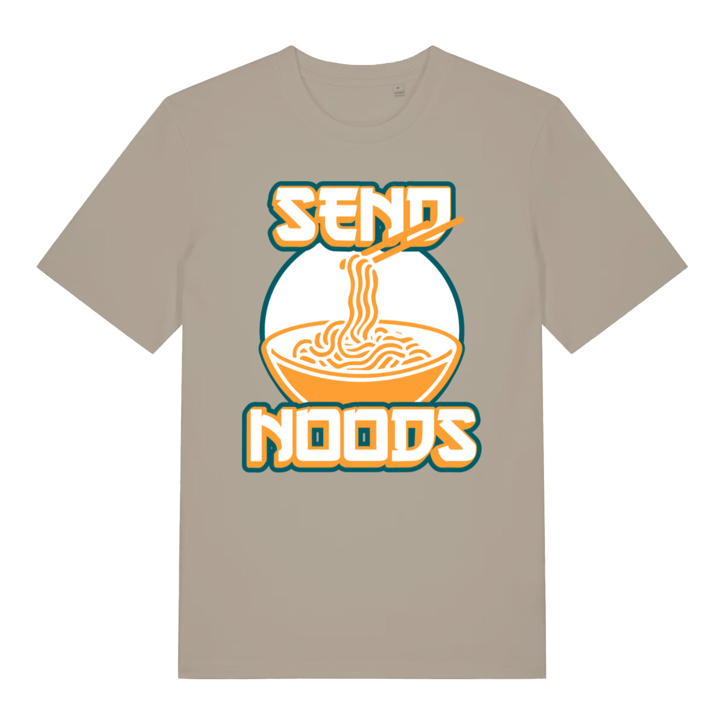 Stone Send Noods funny graphic t-shirt featuring ultimate send noods graphic  