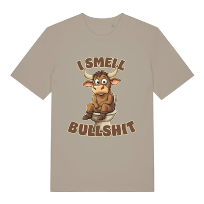 Stone I Smell Bullshit funny animal t-shirt with classic bull toilet print  
