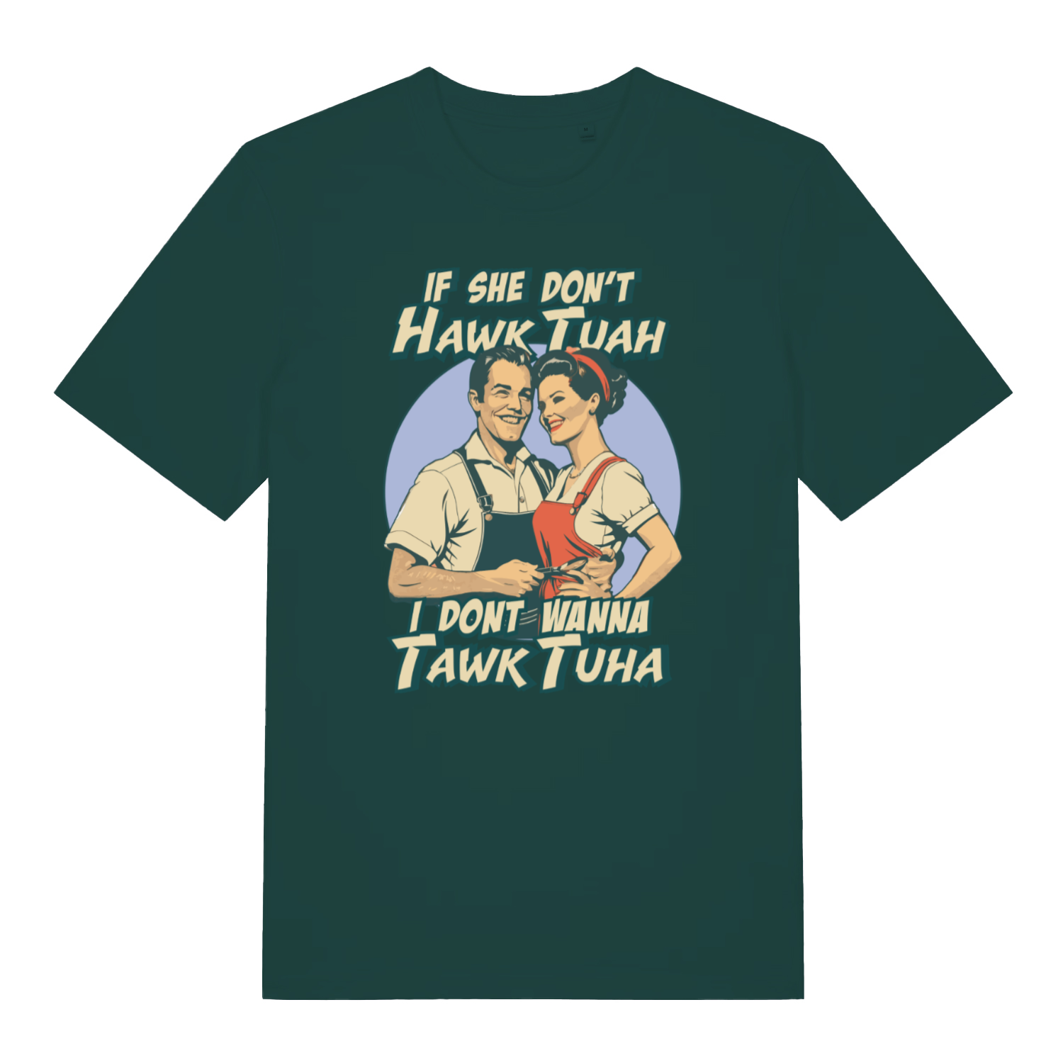 Glazed green Talk Tuah funny slogan t-shirt featuring classic viral meme print  