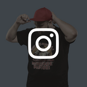 A man wearing a teevolution funny t-shirt, combined with the Instagram Logo. Linking to Teevolution.co.uk Instagram page