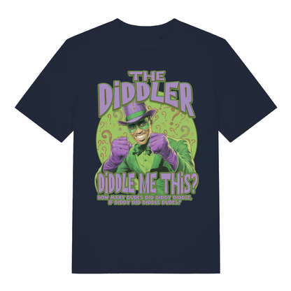 Navy The Diddler funny graphic t-shirt with witty offensive meme graphic  