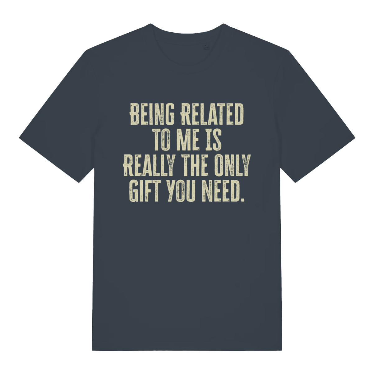 Ink grey The Gift women’s funny slogan t-shirt showing witty wife present design  