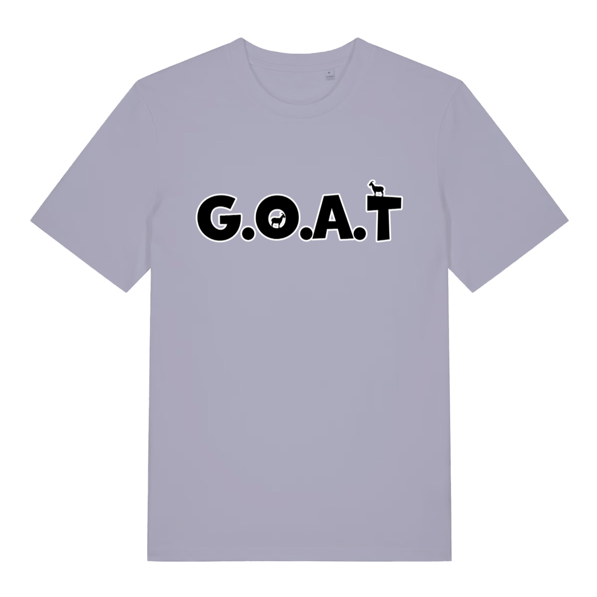 Lavender The GOAT women’s funny animal pun t-shirt featuring classic legendary goat graphic  