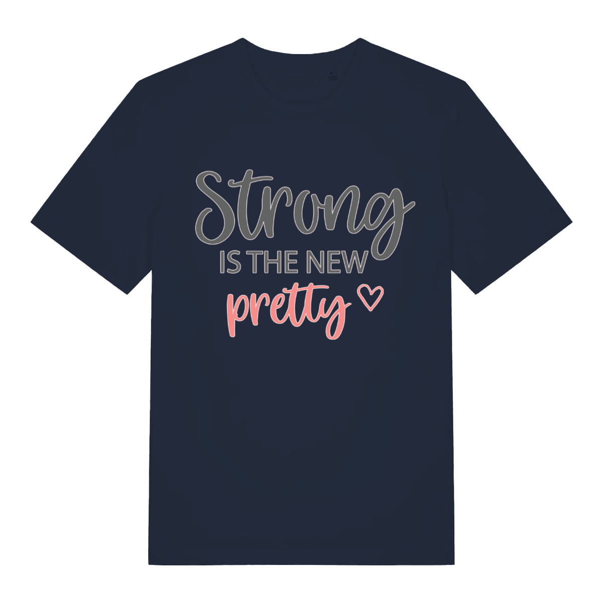 Navy The New Pretty women’s motivational slogan t-shirt with classic empowering quote print  