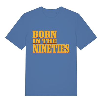 Blue The Nineties funny slogan t-shirt featuring classic 90s block font design  