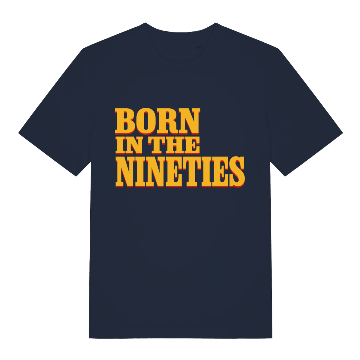 Navy The Nineties funny slogan t-shirt showing witty 90s movie inspired print  