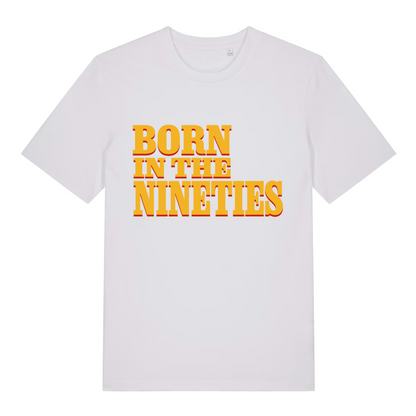 White The Nineties funny slogan t-shirt featuring ultimate Born In The Nineties design  