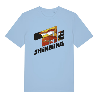 Sky blue The Shinning funny horror parody t-shirt with Animal Muppet face mash-up graphic  