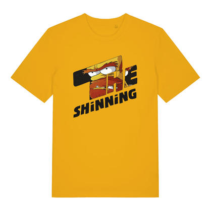 Yellow The Shinning funny horror parody t-shirt showing ultimate Muppet mash-up graphic  