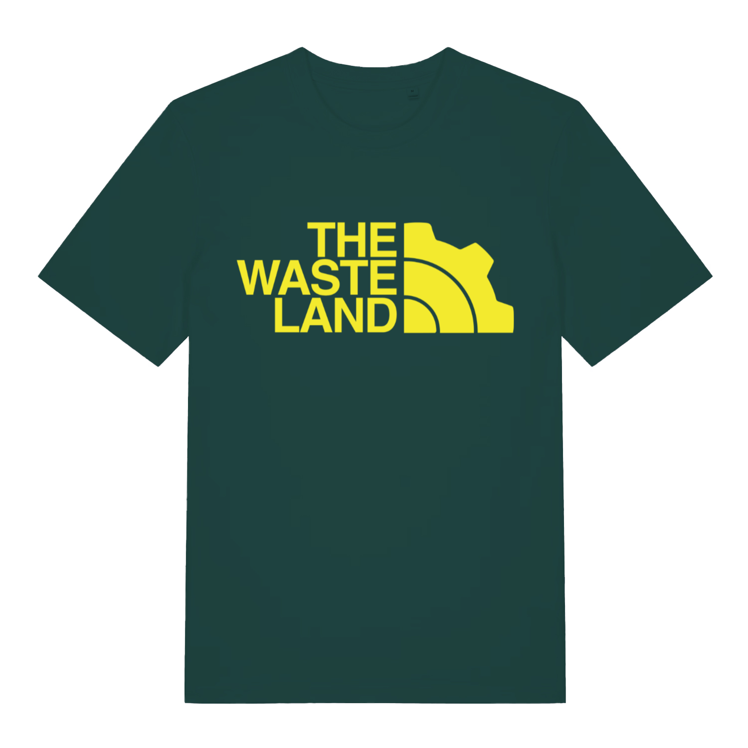 Glazed green The Wasteland funny gamer t-shirt with witty gear logo print  
