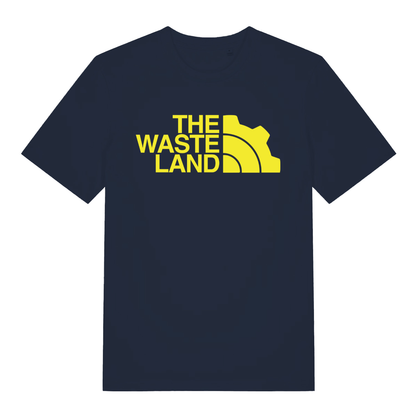 Navy The Wasteland women’s funny gamer t-shirt featuring classic Fallout inspired graphic  