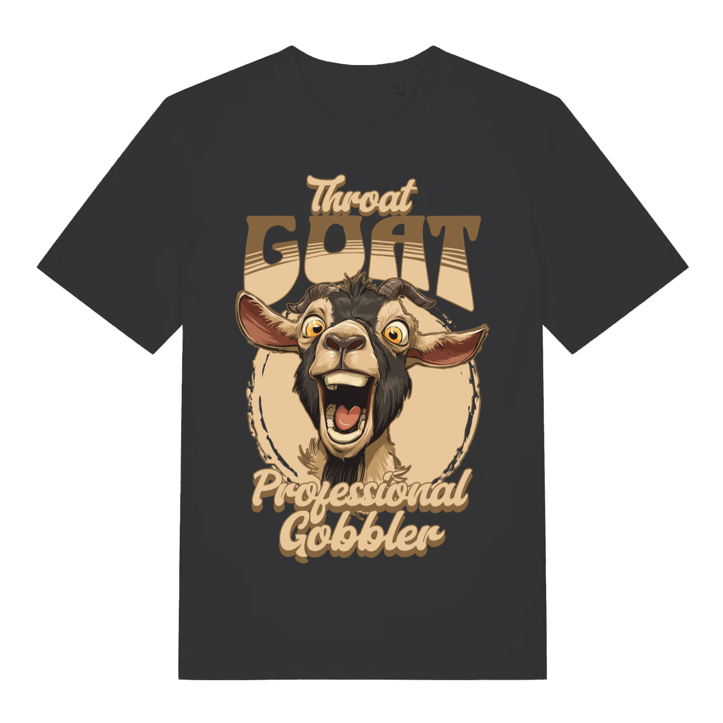 Black Throat Goat men’s funny graphic t-shirt with professional gobbler goat design  