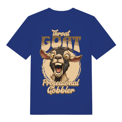 Blue Throat Goat men’s funny graphic t-shirt featuring classic rude goat pun print  