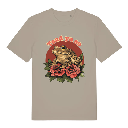 Stone Toad Ya So men’s funny graphic t-shirt featuring ultimate animal pun print  