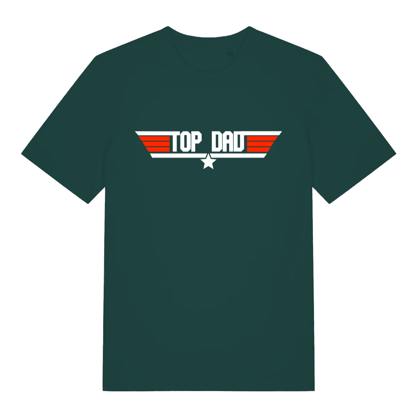 Glazed green Top Dad men’s funny graphic t-shirt with bold Top Gun inspired graphic  
