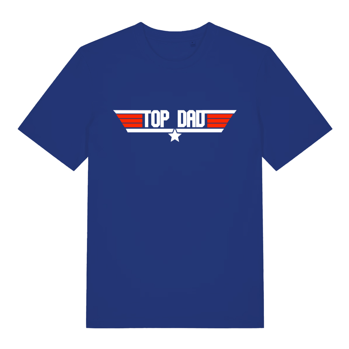 Worker blue Top Dad men’s funny graphic t-shirt with cheeky top dad statement  