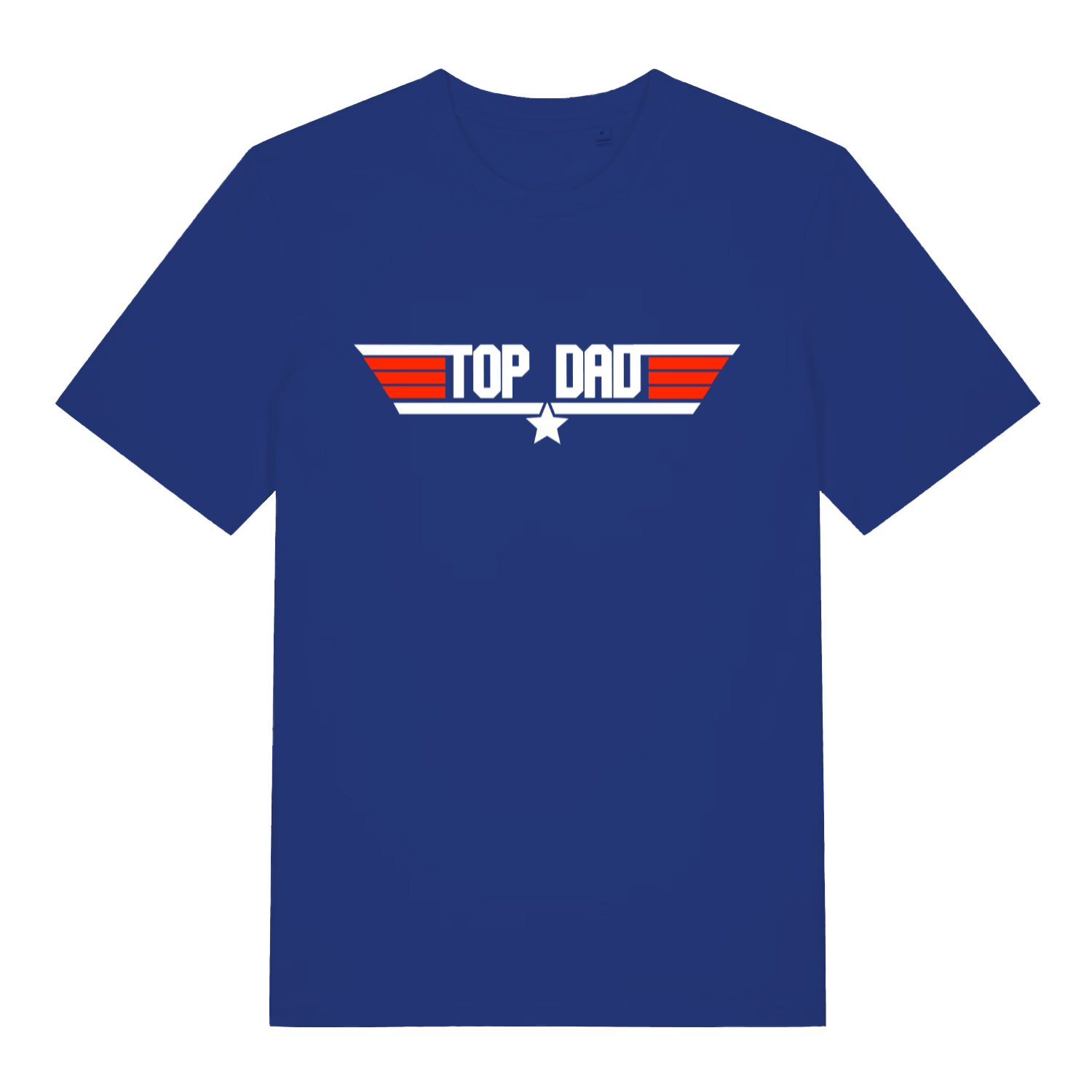 Worker blue Top Dad men’s funny graphic t-shirt with cheeky top dad statement  
