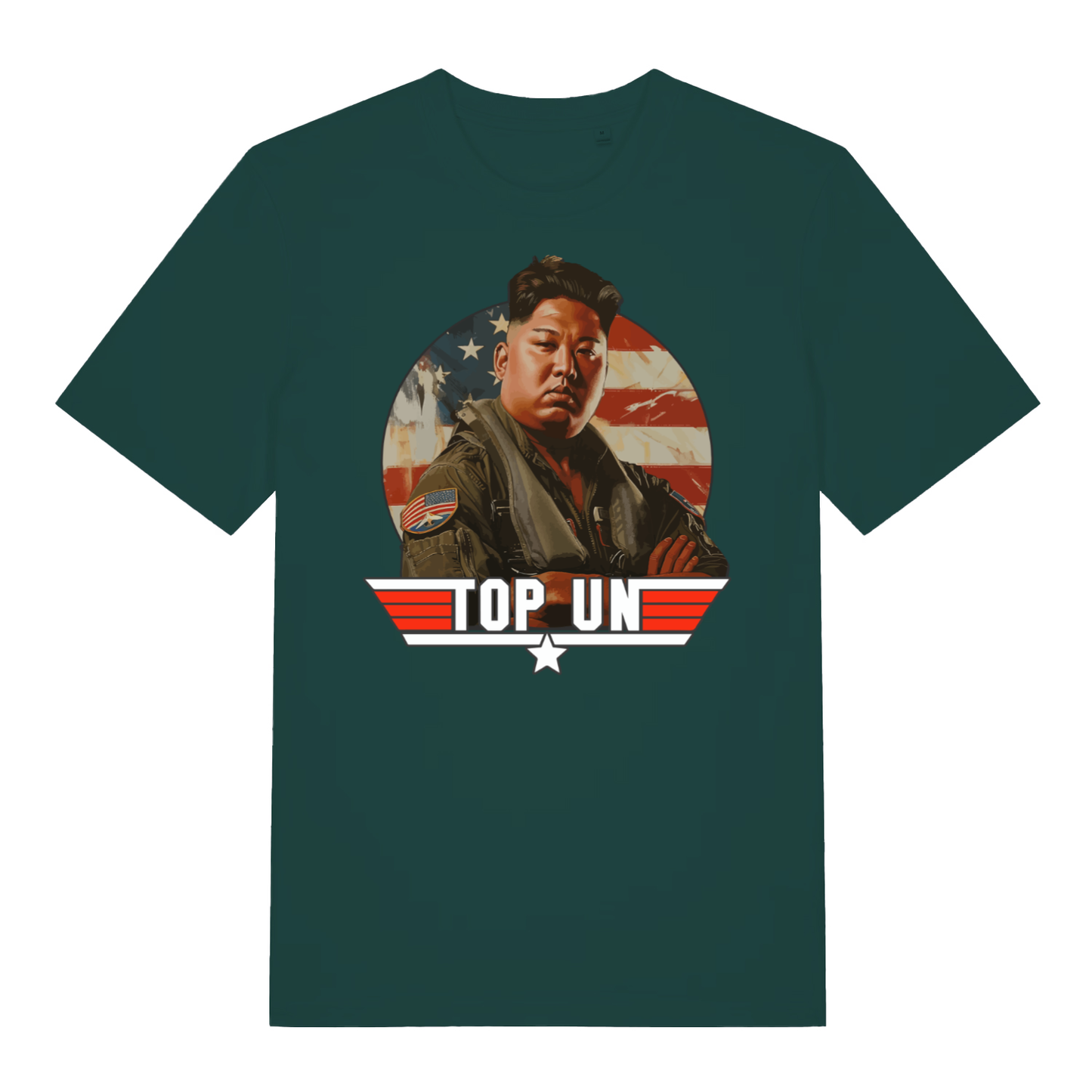 Glazed green Top Un men’s funny graphic t-shirt showing classic political parody design  