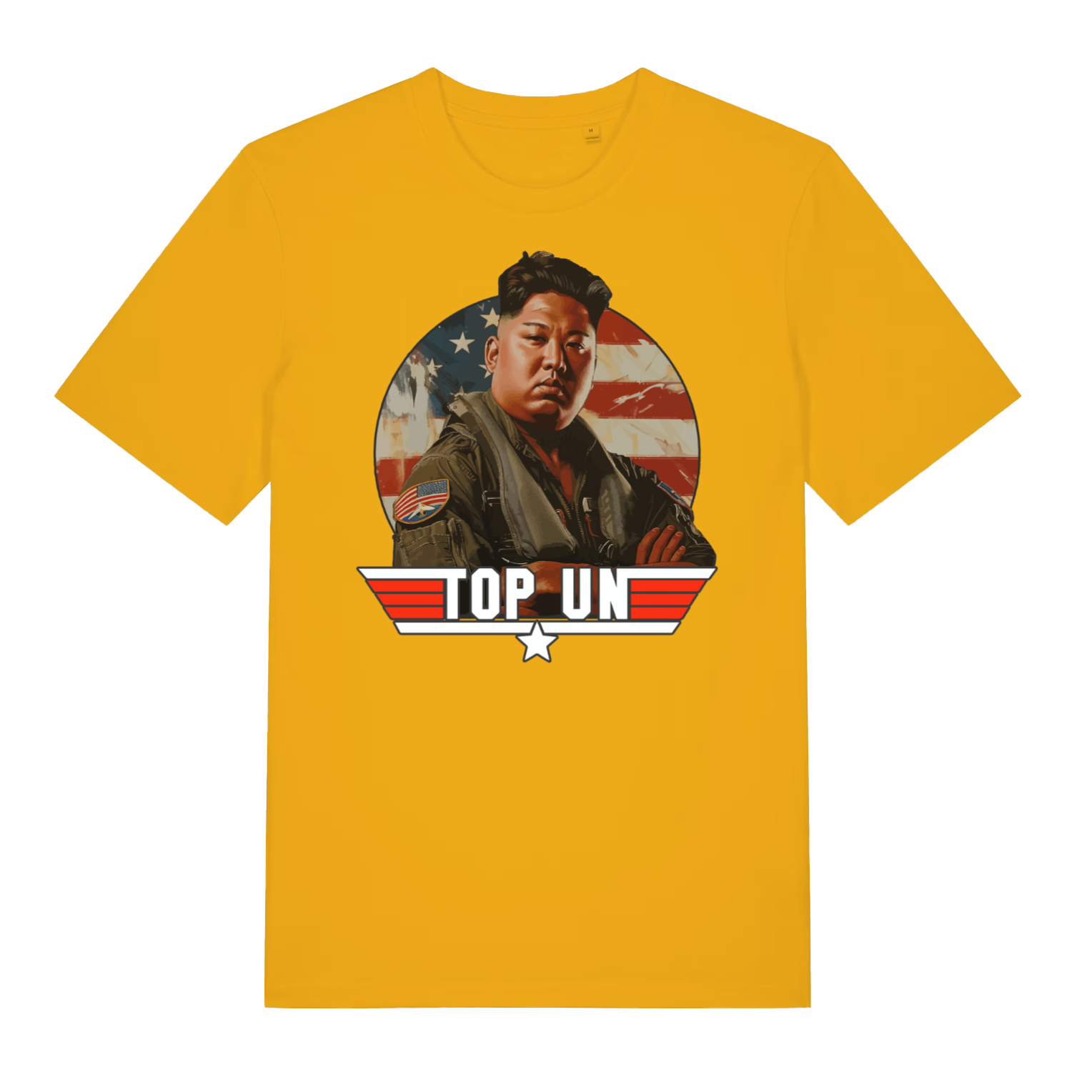 Yellow Top Un men’s funny graphic t-shirt with cheeky Kim Jong-un statement  