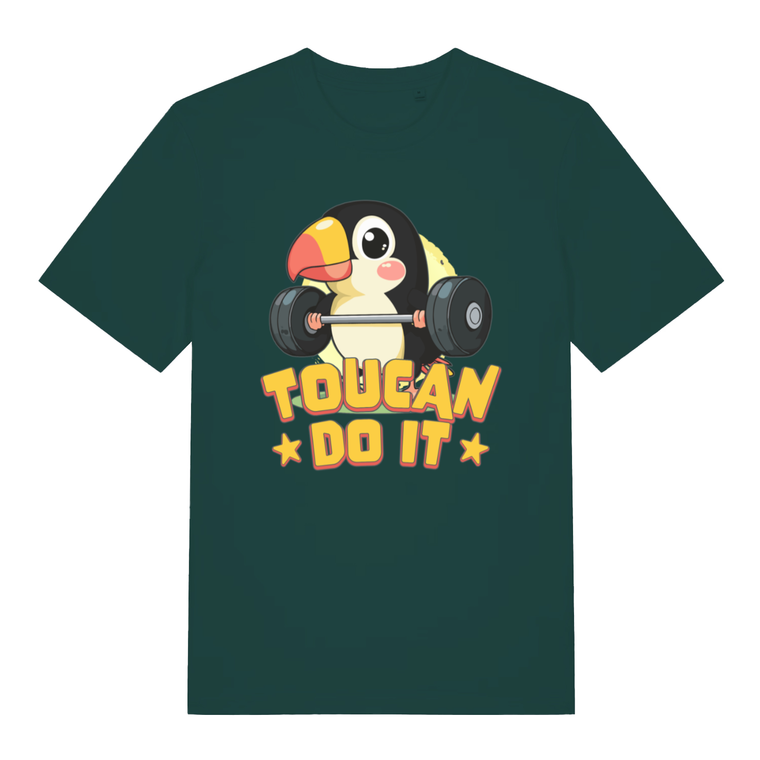 Glazed green Toucan Do It men’s funny graphic t-shirt with bold toucan do it graphic  