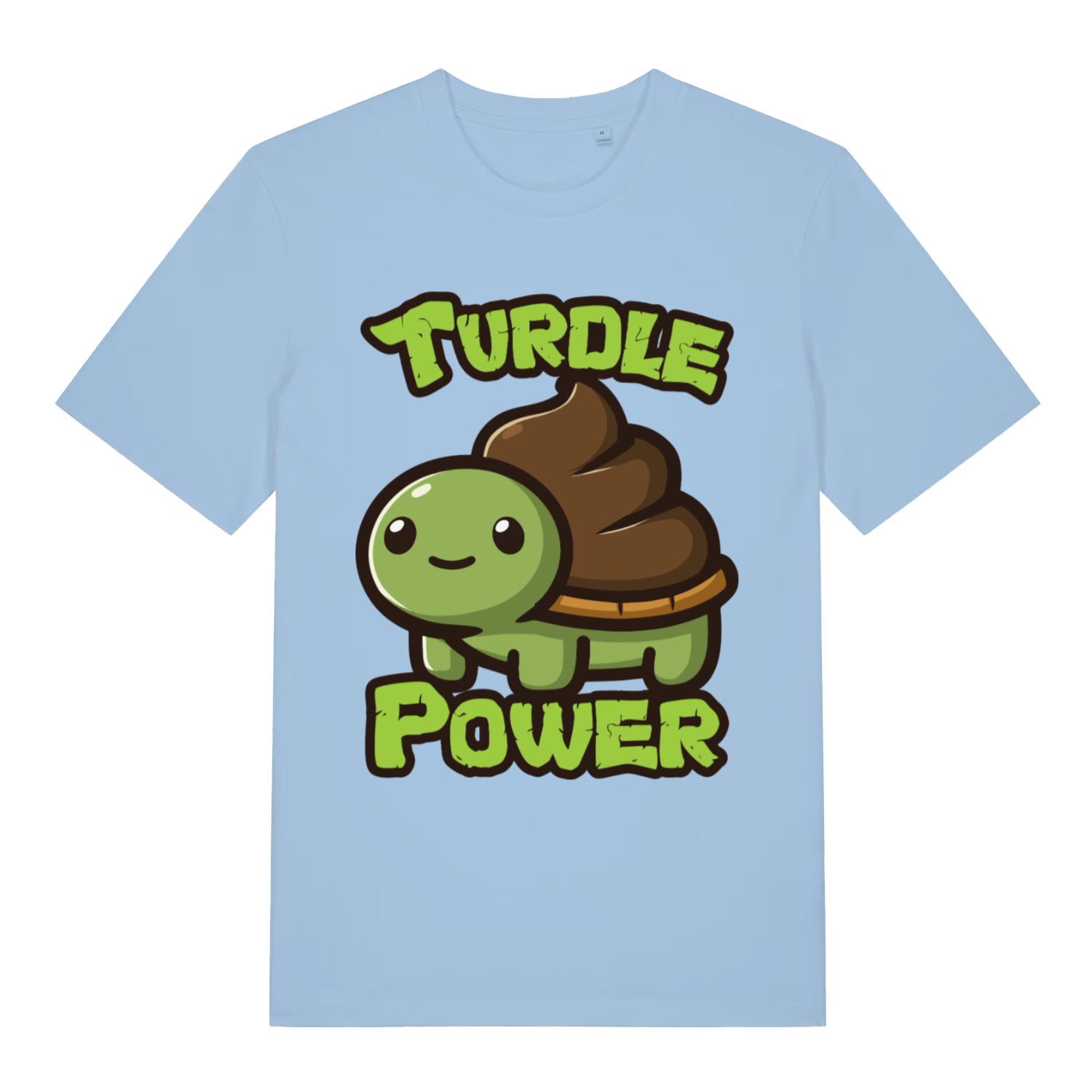 Blue Turdle Power men’s funny graphic t-shirt featuring witty toilet humour animal print  
