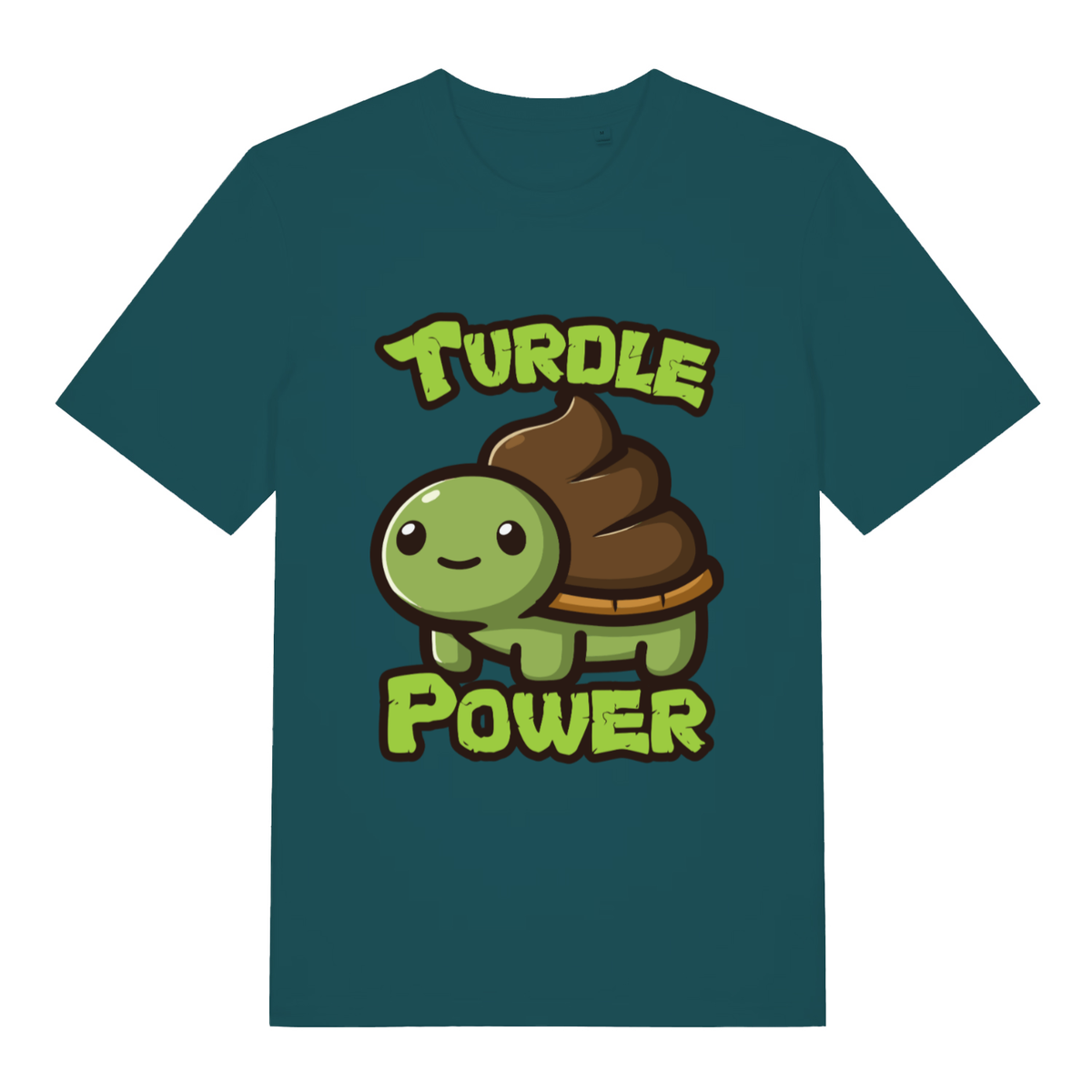 Stargazer Turdle Power women’s funny graphic t-shirt with cheeky turdle power statement  