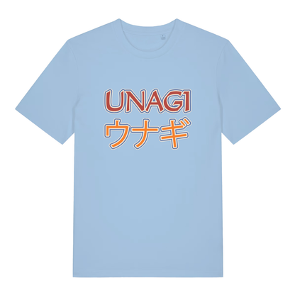 Sky blue Unagi women’s funny slogan t-shirt featuring ultimate Friends-inspired statement  