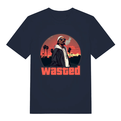 Navy Wasted men’s funny graphic t-shirt featuring ultimate Snoop Dogg wasted print  