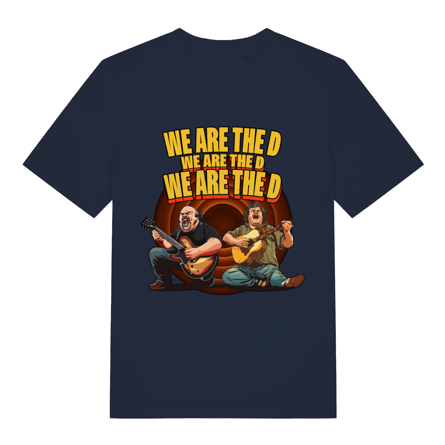Navy We Are The D women’s funny graphic t-shirt featuring ultimate we are the d print  
