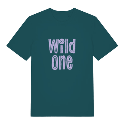 Teal Wild One women’s funny slogan t-shirt featuring cheeky matching hen party print  
