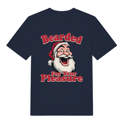 Navy Bearded For Your Pleasure men’s funny Christmas t-shirt with ultimate bearded for your pleasure print  