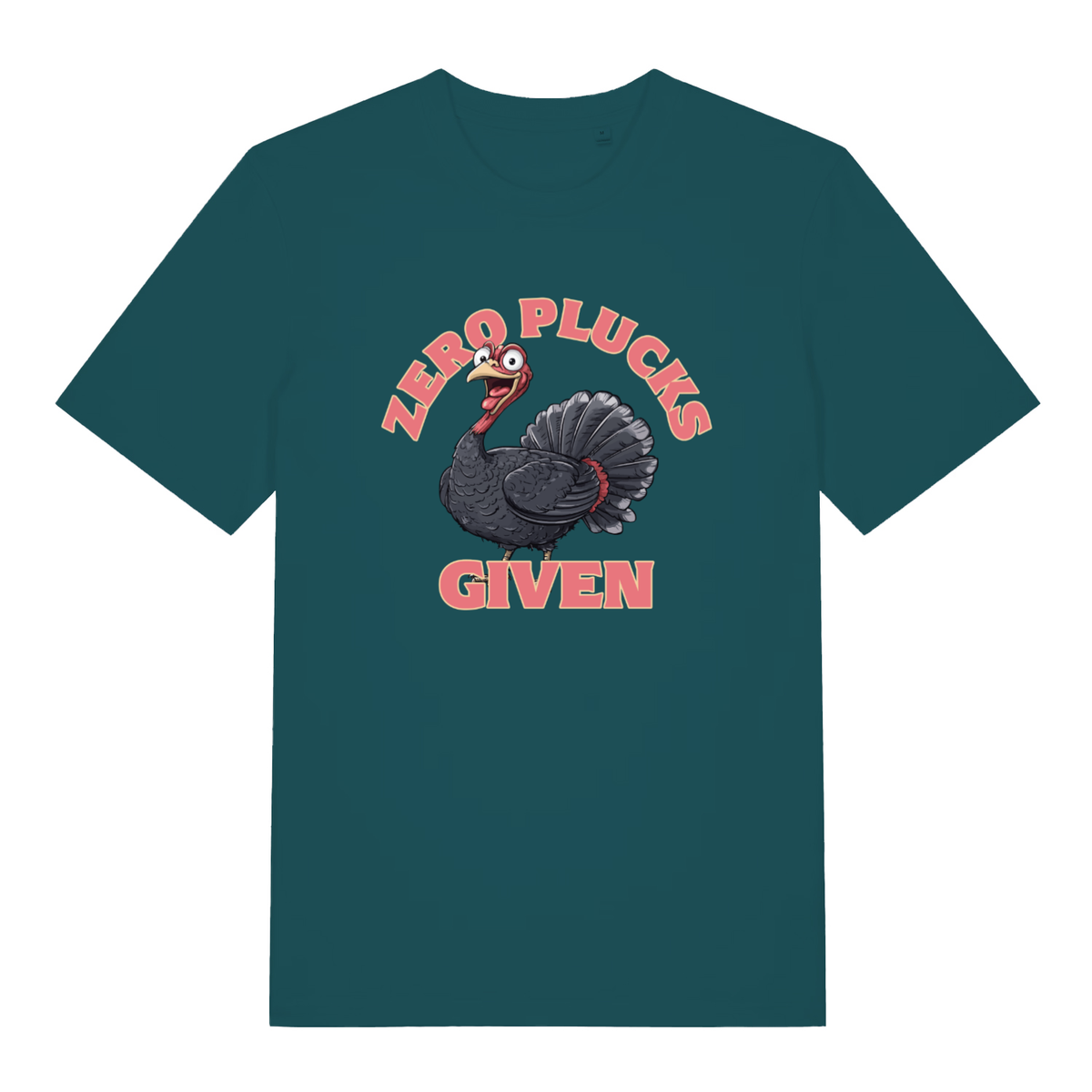 Green Zero Plucks Given women’s funny Christmas t-shirt featuring classic zero plucks turkey print  